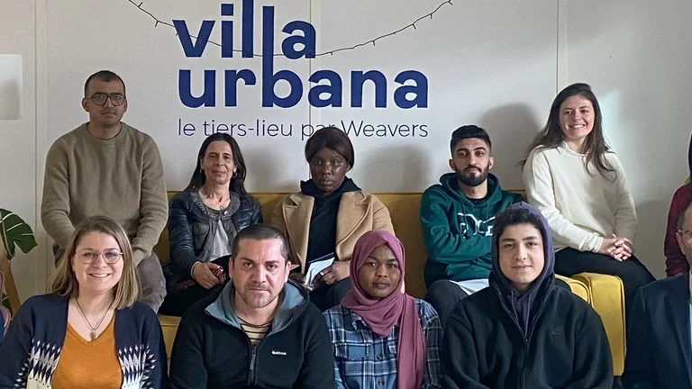 The Foundation teams, Weavers in Lyon and Objectif Emploi beneficiaries.