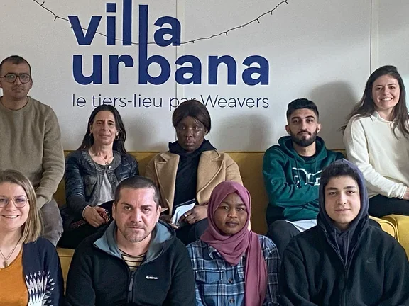 The Foundation teams, Weavers in Lyon and Objectif Emploi beneficiaries.